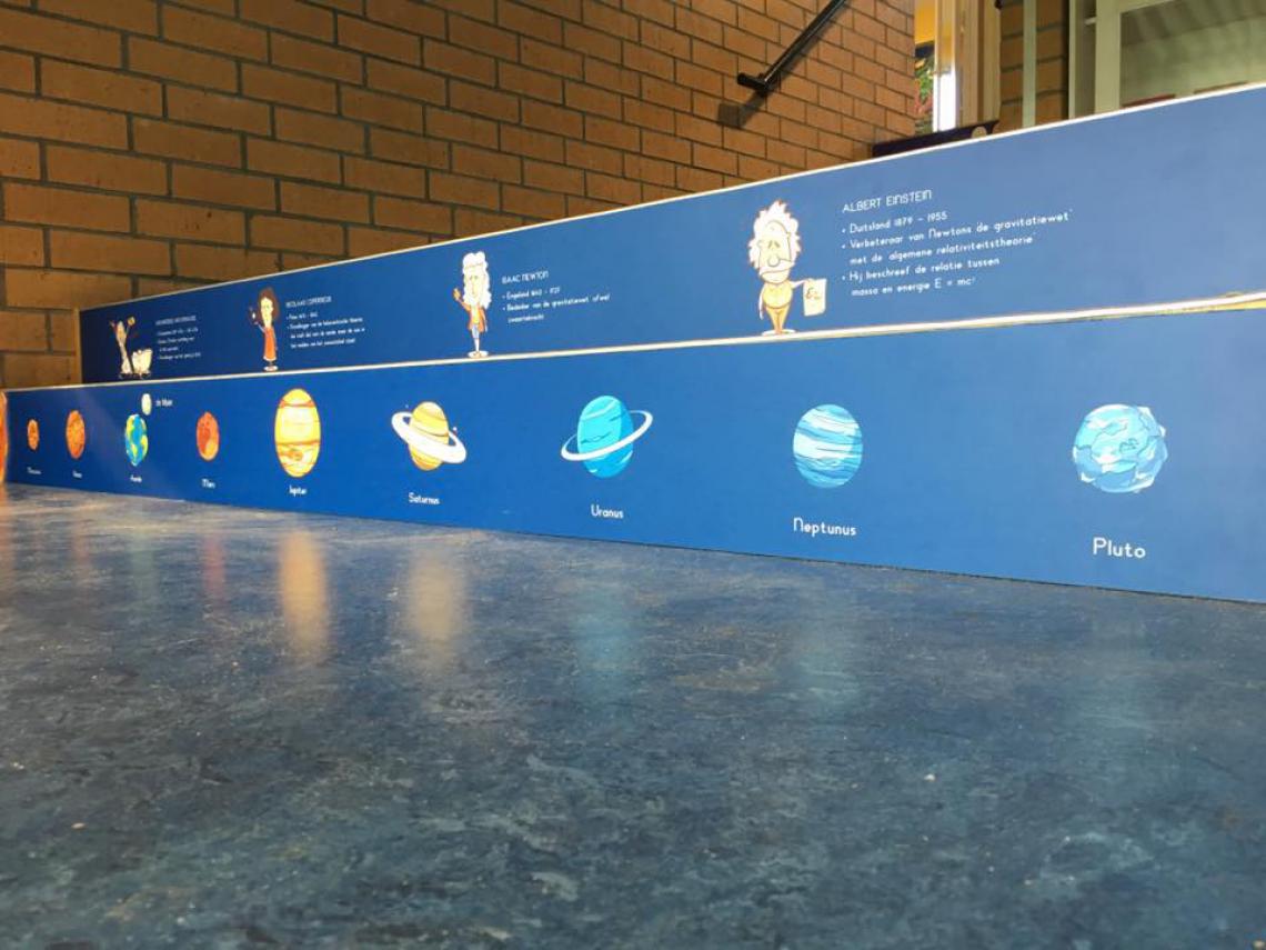 Maria Montesorischool montessorischool trapleren open trap dicht wetenschap en techniek planeten melkweg wetenschappers 