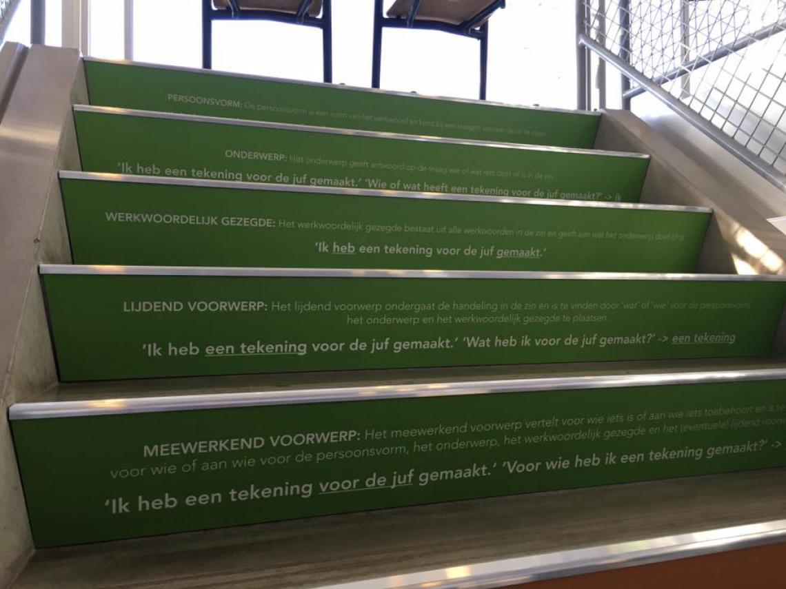 De Toermalijn in Halsteren toermalijn halsteren taaltrap trapleren basisschool trap zinsontleding 